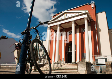 Aberystwyth biblioteca comunale, nell'ex Municipio, Aberystwyth Ceredigion REGNO UNITO Galles Foto Stock