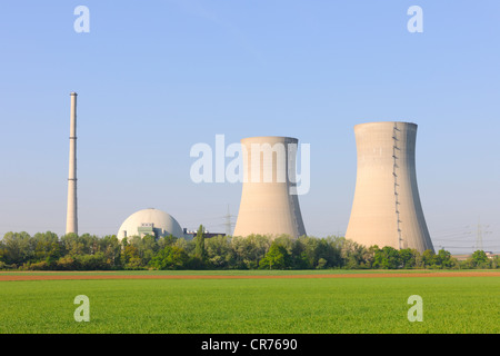 Grafenrheinfeld Centrale Nucleare, fuori servizio, Grafenrheinfeld, bassa Franconia, Franconia, Baviera, Germania, Europa Foto Stock