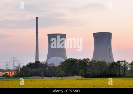 Grafenrheinfeld Centrale Nucleare, fuori servizio, Grafenrheinfeld, bassa Franconia, Franconia, Baviera, Germania, Europa Foto Stock