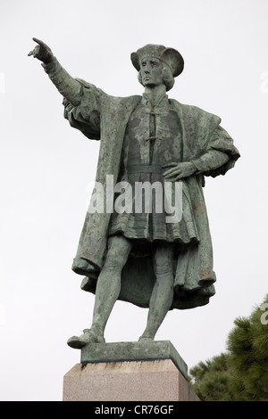 Columbus, Christopher, 1451 - 20.5.1506, italiano explorer, lunghezza intera, monumento, Rapallo, Italia, Foto Stock