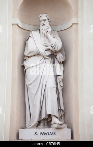 Paolo, circa 1 - circa 64, apostolo, santo, missionario, martire, a tutta lunghezza, statua, pietra Ligure, Italia, Foto Stock