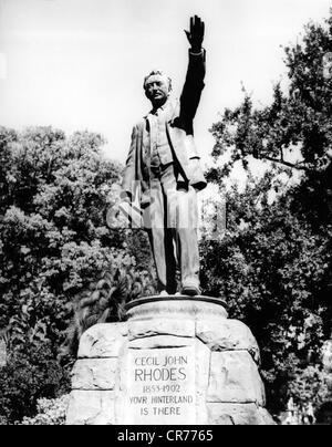Rhodes, Cecil, 5.7.1853 - 26.3.1902, politican britannico, lunghezza intera, monumento, Città del Capo, Sudafrica, Foto Stock