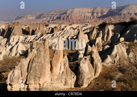 Turchia, Anatolia centrale, Nevsehir Provincia, Cappadocia UNESCO Patrimonio Mondiale, fenomeno di erosione presso Goreme Foto Stock