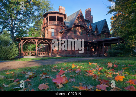 Stati Uniti, New England, Connecticut, Hartford, casa dello scrittore americano Samuel Langhorne Clemens noto come Mark Twain Foto Stock