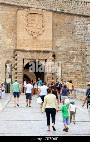 Isole Baleari Spagna, Ibiza, Ibiza città vecchia (sito UNESCO), Dalt Vila Foto Stock