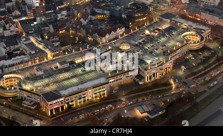 Vista aerea, ECE, Alleecenter Hamm shopping centre, decorazione di Natale, Hamm, la zona della Ruhr, Renania settentrionale-Vestfalia Foto Stock