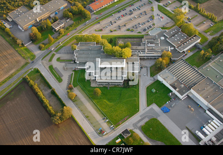 Vista aerea, Hertie fabbrica di carne, Langenbochum, Herten, la zona della Ruhr, Renania settentrionale-Vestfalia, Germania, Europa Foto Stock