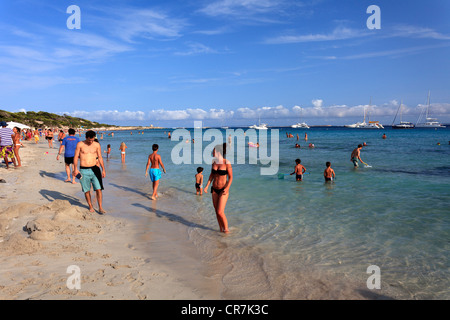 Isole Baleari Spagna, Ibiza, Platja de Ses Salines spiaggia Foto Stock