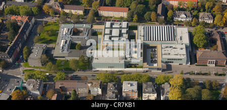 Vista aerea, il Museo Folkwang, Ruettenscheid, Essen, la zona della Ruhr, Renania settentrionale-Vestfalia, Germania, Europa Foto Stock