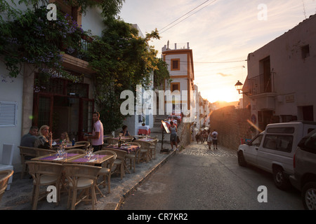 Isole Baleari Spagna, Ibiza città vecchia (Dalt Vila) Foto Stock