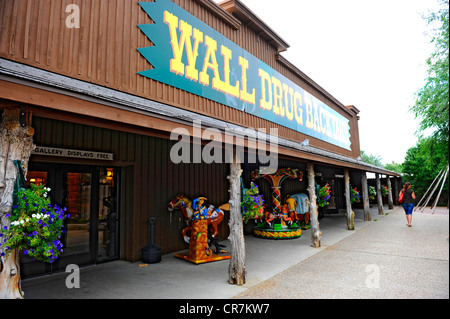 Wall Drug Store Parete Sud Dakota Mount Rushmore Foto Stock