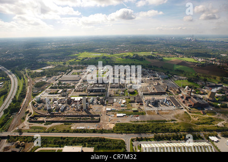 Vista aerea, Ruhrchemie Holten, Oberhausen, la zona della Ruhr, Renania settentrionale-Vestfalia, Germania, Europa Foto Stock