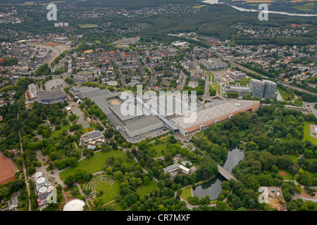 Vista aerea, Essen, la zona della Ruhr, Renania settentrionale-Vestfalia, Germania, Europa Foto Stock