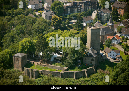 Vista aerea, Burg Blankenstein castello, Ennepe-Ruhr-Kreis regione, la zona della Ruhr, Renania settentrionale-Vestfalia, Germania, Europa Foto Stock