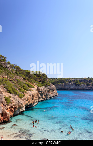 Isole Baleari Spagna, Mallorca, Calo d'es Moro Beach Foto Stock