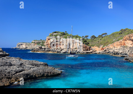 Isole Baleari Spagna Maiorca Cala S'Almonia Beach Foto Stock