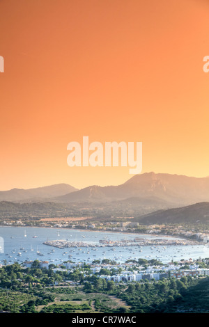Isole Baleari Spagna, Mallorca, Puerto Pollenca Bay Foto Stock