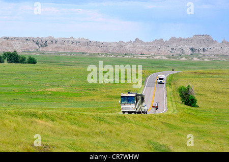 Aghi RV Highway 87 Parco nazionale Badlands Dakota del Sud Foto Stock