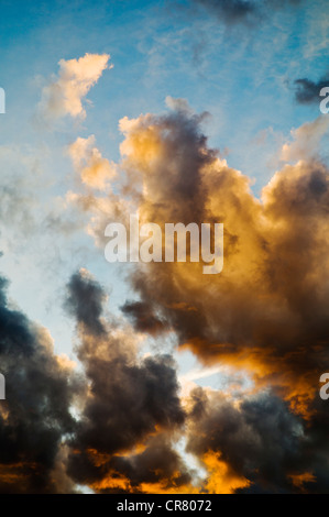 Tramonto Tramonto vista dal quartiere residenziale di salida, Colorado, STATI UNITI D'AMERICA Foto Stock
