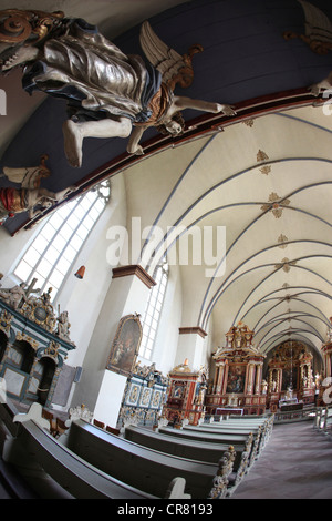 Chiesa abbaziale, ex abbazia e castello di Corvey in Hoexter, Weserbergland, Renania settentrionale-Vestfalia, Germania, Europa Foto Stock
