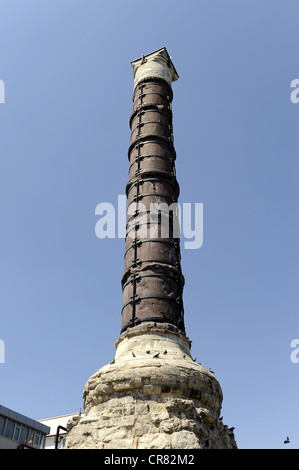 Cemberlitas, Colonna di Costantino, bruciato Colonna, quartiere di Sultanahmet, Istanbul, Turchia Foto Stock