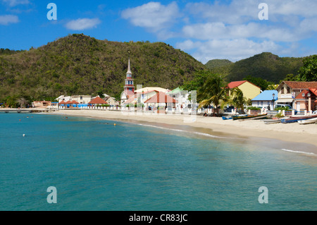 Francia, Martinica (Indie occidentali francesi), Les Danses d'Arlet Grande Anse city, Spiaggia Foto Stock