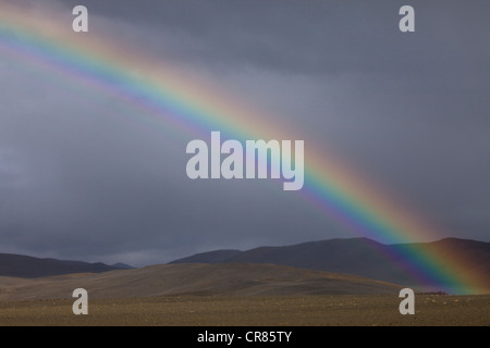 Arcobaleno in highland sprengisandur ROAD, SOUTH ISLANDA, europa Foto Stock