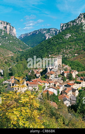 Francia, Aveyron, Causses e Cévennes, Mediterraneo agro pastorale paesaggio culturale patrimonio mondiale dell'UNESCO, Foto Stock