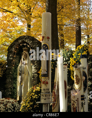 Maria Pieta un cattolico, luogo di pellegrinaggio, la statua della Madonna Addolorata, Ziemetshausen, in den Stauden, Svevia, Bavaria Foto Stock
