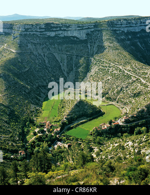 Francia, Gard, Causses e Cévennes, Mediterraneo agro pastorale paesaggio culturale patrimonio mondiale dell'UNESCO, Blandas, Foto Stock