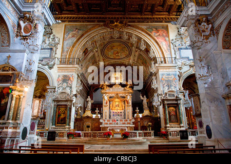 Italia Lazio Roma centro storico Patrimonio Mondiale UNESCO, Piazza del Campidoglio piazza), la Basilica di Santa Maria Foto Stock