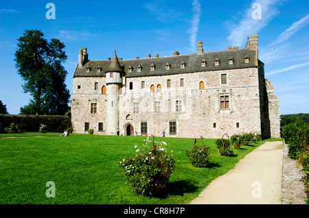 Francia, Cotes d'Armor, Ploezal, Chateau de la Roche Jagu costruito nel XV secolo Foto Stock