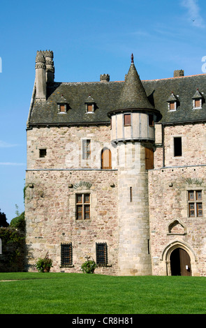 Francia, Cotes d'Armor, Ploezal, Chateau de la Roche Jagu costruito nel XV secolo Foto Stock