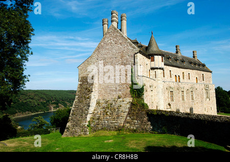 Francia, Cotes d'Armor, Ploezal, Chateau de la Roche Jagu costruita nel XV secolo Foto Stock