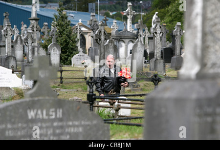 Il cimitero di Milltown, parte occidentale di Belfast, Irlanda del Nord Foto Stock