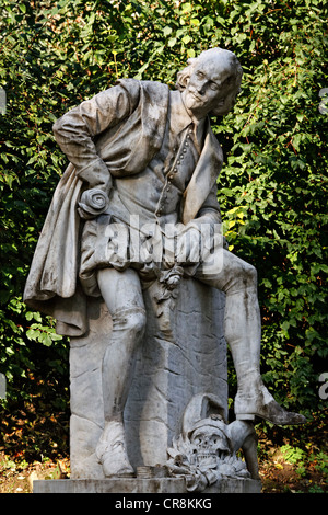 Shakespeare memorial, park sul fiume Ilm, Weimar, Turingia, Germania, Europa Foto Stock