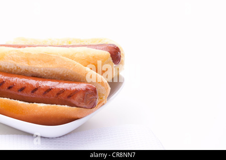 Hot Dogs in rotoli Foto Stock