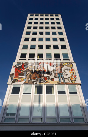 Haus des Lehrers edificio con un mosaico monumentale fregio, Berliner Congress Center, BCC, Alexanderplatz, quartiere Mitte Foto Stock