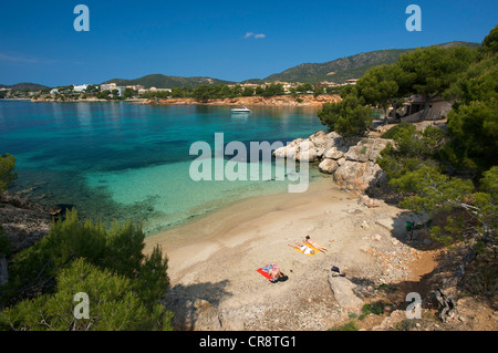 Punta Negra, Palma Nova, Costa d'en Blanes, Maiorca, isole Baleari, Spagna, Europa Foto Stock