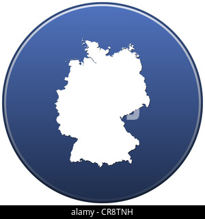 Mappa Politico della Germania con i diversi Stati membri. Foto Stock