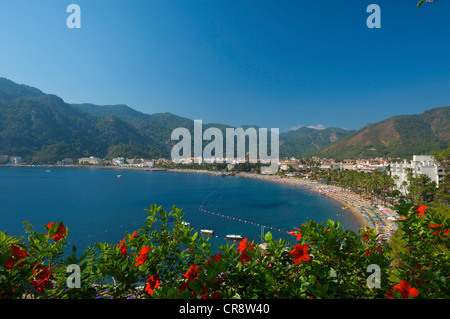 Baia di Icmeler vicino a Marmaris, Costa Turca dell'Egeo, Turchia Foto Stock