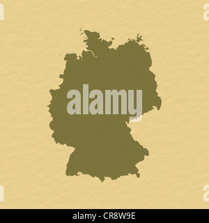 Mappa Politico della Germania con i diversi Stati membri. Foto Stock