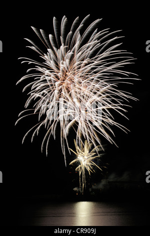 Fuochi d'artificio, Pyro giochi festival, Ferropolis, Graefenhainichen, Sassonia-Anhalt, Germania, Europa Foto Stock