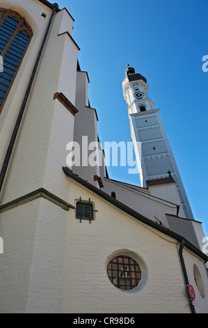 Stadtpfarrkirche Mariae assunta chiesa parrocchiale di Santa Maria Assunta, Landsberg am Lech, Baviera, Germania, Europa Foto Stock