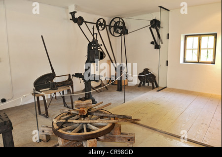 Fabbro, officina Bauernhausmuseum Amerang farmhouse museum, Amerang, Baviera, Germania, Europa Foto Stock