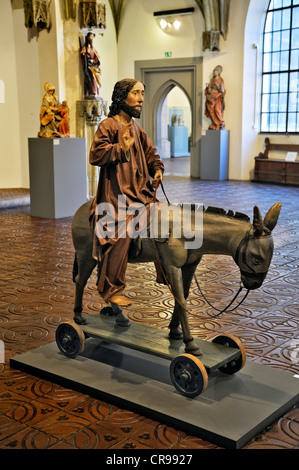 Hall del borgo medievale di arte religiosa e il Palm asino da Ottenstall nell'Allgaeu, fine del XV secolo Foto Stock