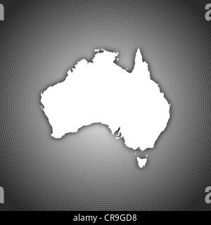 Mappa Politico di Australia con i diversi Stati membri. Foto Stock