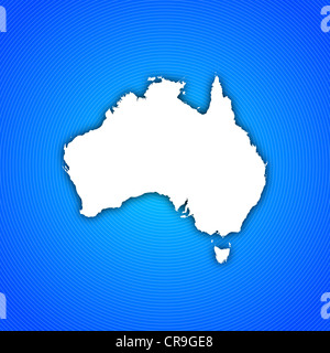 Mappa Politico di Australia con i diversi Stati membri. Foto Stock