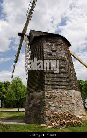 Michigan, wyandotte, greenfield village. farris storico Mulino a vento, ha detto di essere il più antico in noi. utilizzati per macinare il grano. Foto Stock