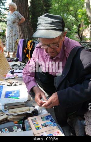 Mercato timbro, Crimea, Ucraina Foto Stock